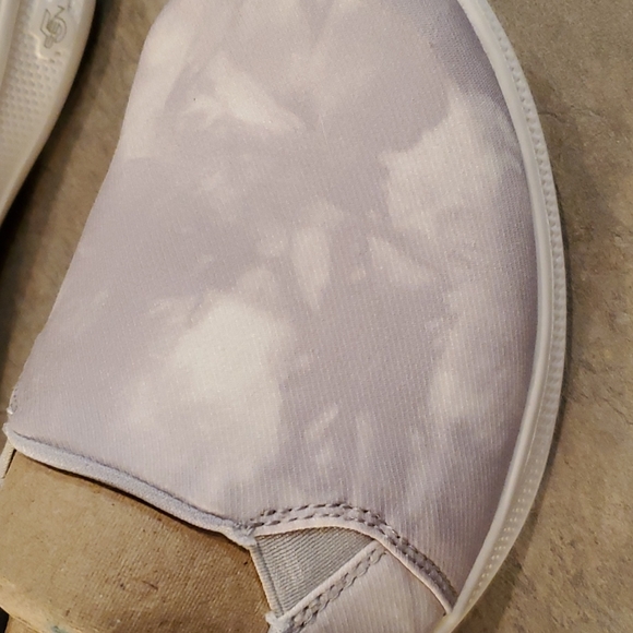 SKECHERS  Slip On Shoes Goga Mat Insoles Grey & White Tie Dye Size 7 Wide - Picture 4 of 9